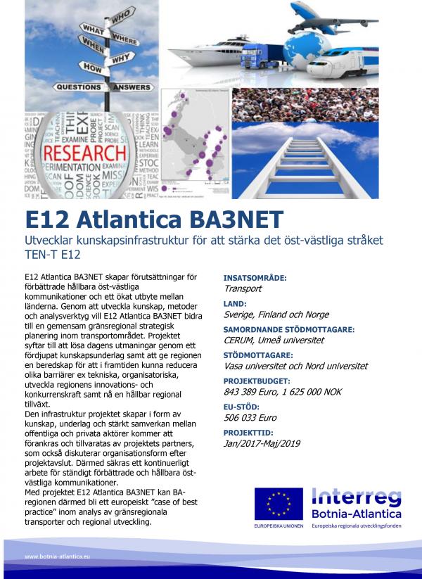 Affisch E12 Atlantica BA3NET