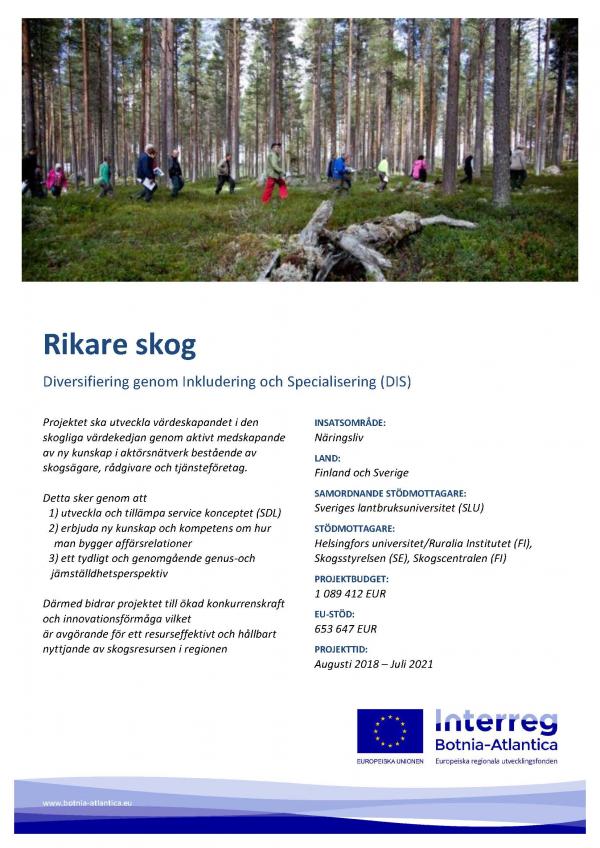Rikare skog affisch SV